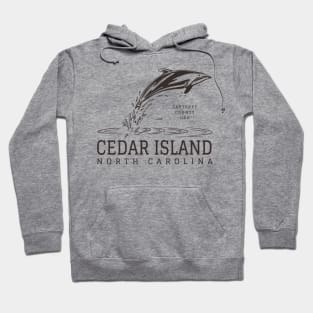 Cedar Island, NC Summertime Vacationing Dolphin Hoodie